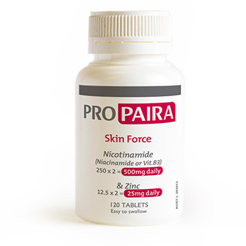 PROPAIRA Skin Force 120 Tablets  (Niacinamide & Zinc Supplement) to support Propaira topical products